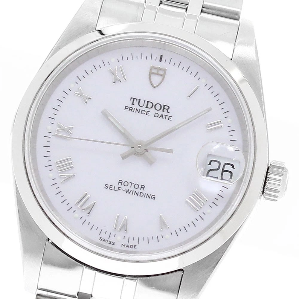 TUDOR PRINCE DATE WHITE AUTOMATIC WATCH: TUDOR Prince Date white Automatic Watch Brand: TUDOR Type/Style: Wristwatch Material: Band Material Stainless Steel, Case Material Stainless Steel Color: Band Color Silver, Dial Color white, Case