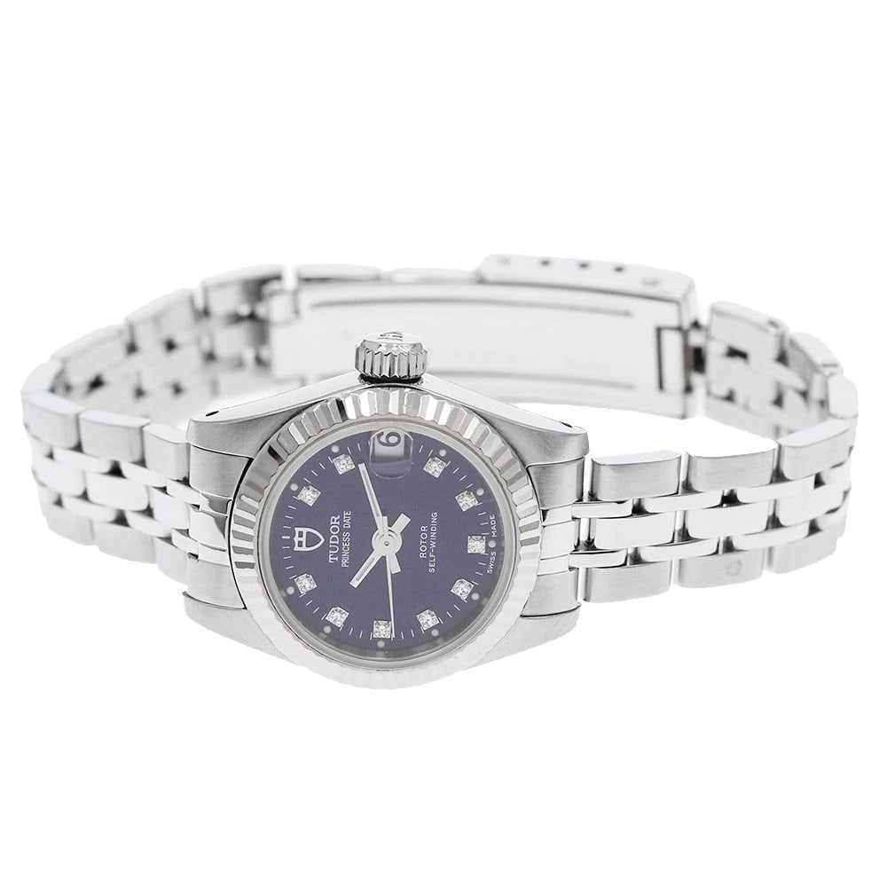 TUDOR PRINCESS DATE BEZEL BLUE AUTOMATIC WATCH - 2