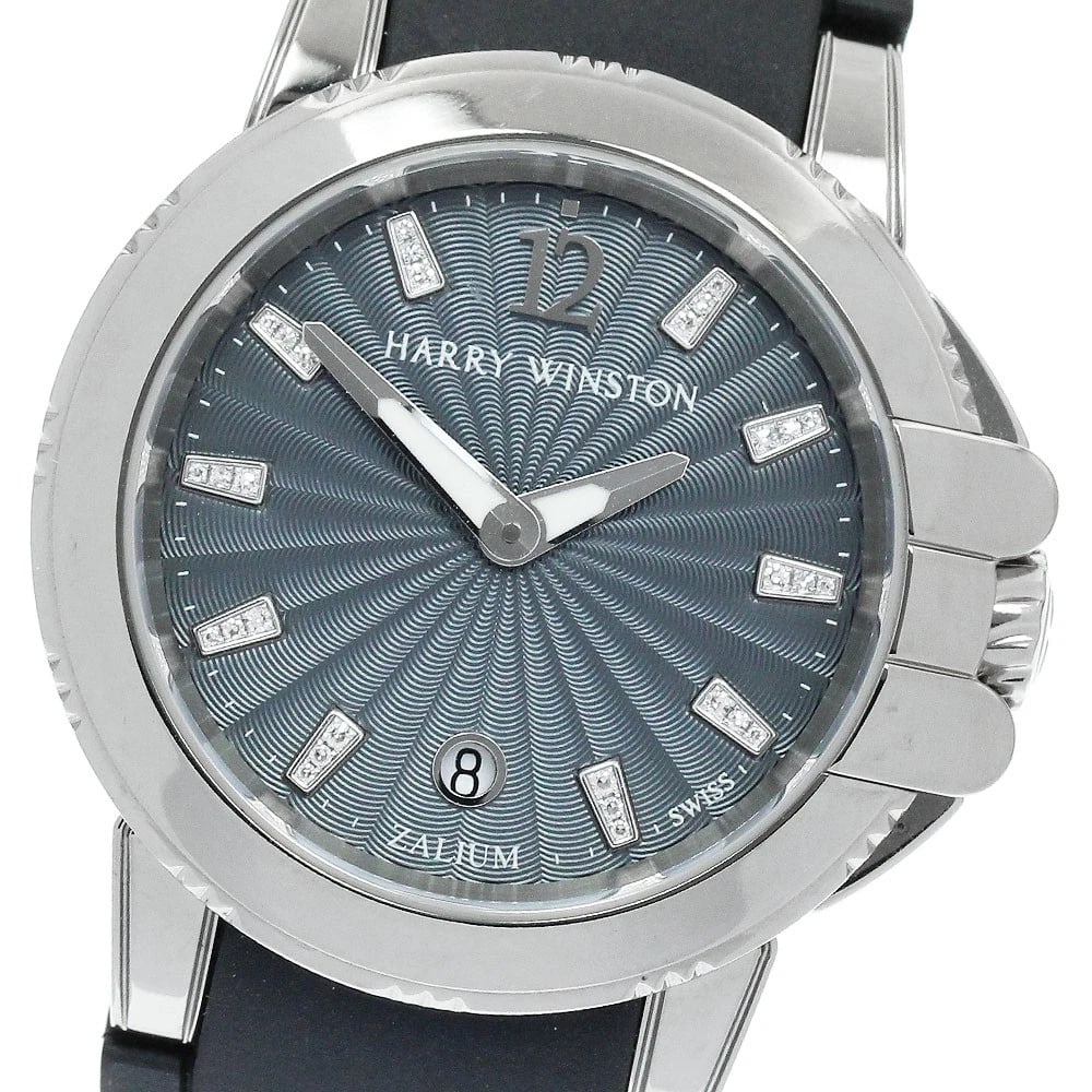 HARRY WINSTON OCEAN SPORTS DATE GRAY QUARTZ WATCH: HARRY WINSTON ocean sports Date gray Quartz Watch Brand: HARRY WINSTON Type/Style: Wristwatch Material: Band Material rubber, Case Material Therium Color: Band Color black, Dial Color gray, Case