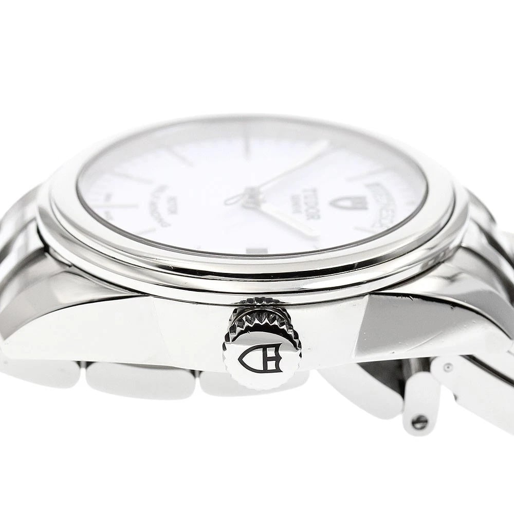 TUDOR GLAMOR DATE WHITE AUTOMATIC WATCH - 4