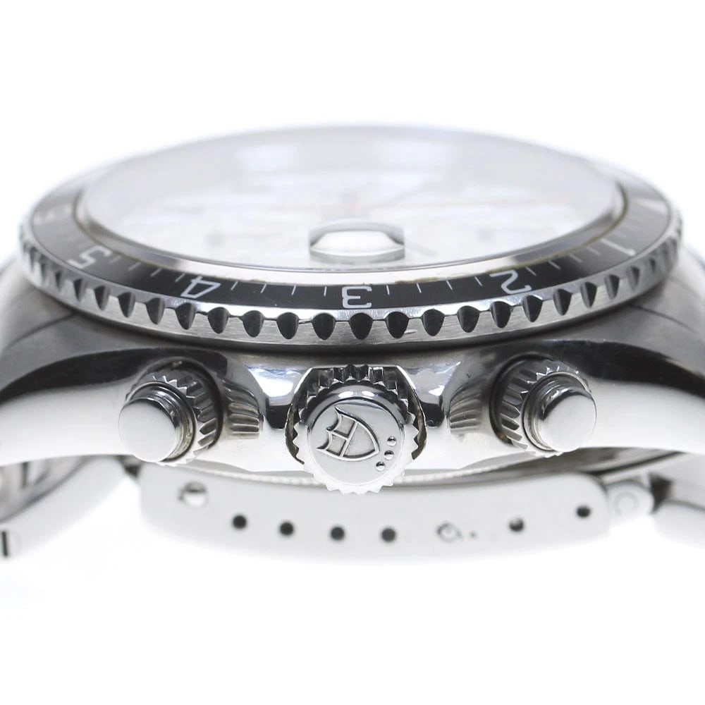 TUDOR PRINCE DATE CHRONO SILVER AUTOMATIC WATCH - 4