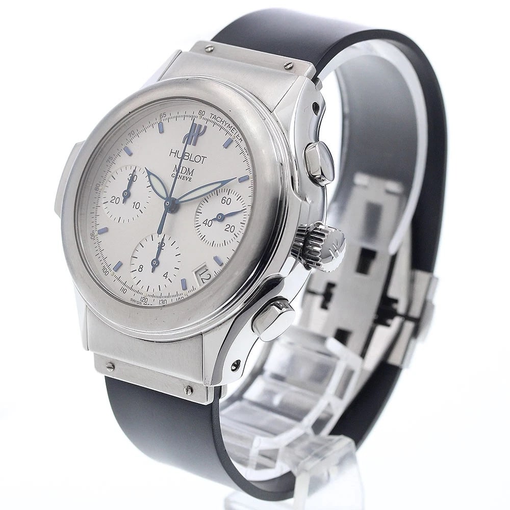 HUBLOT CHRONOGRAPH DATE SILVER AUTOMATIC WATCH - 2