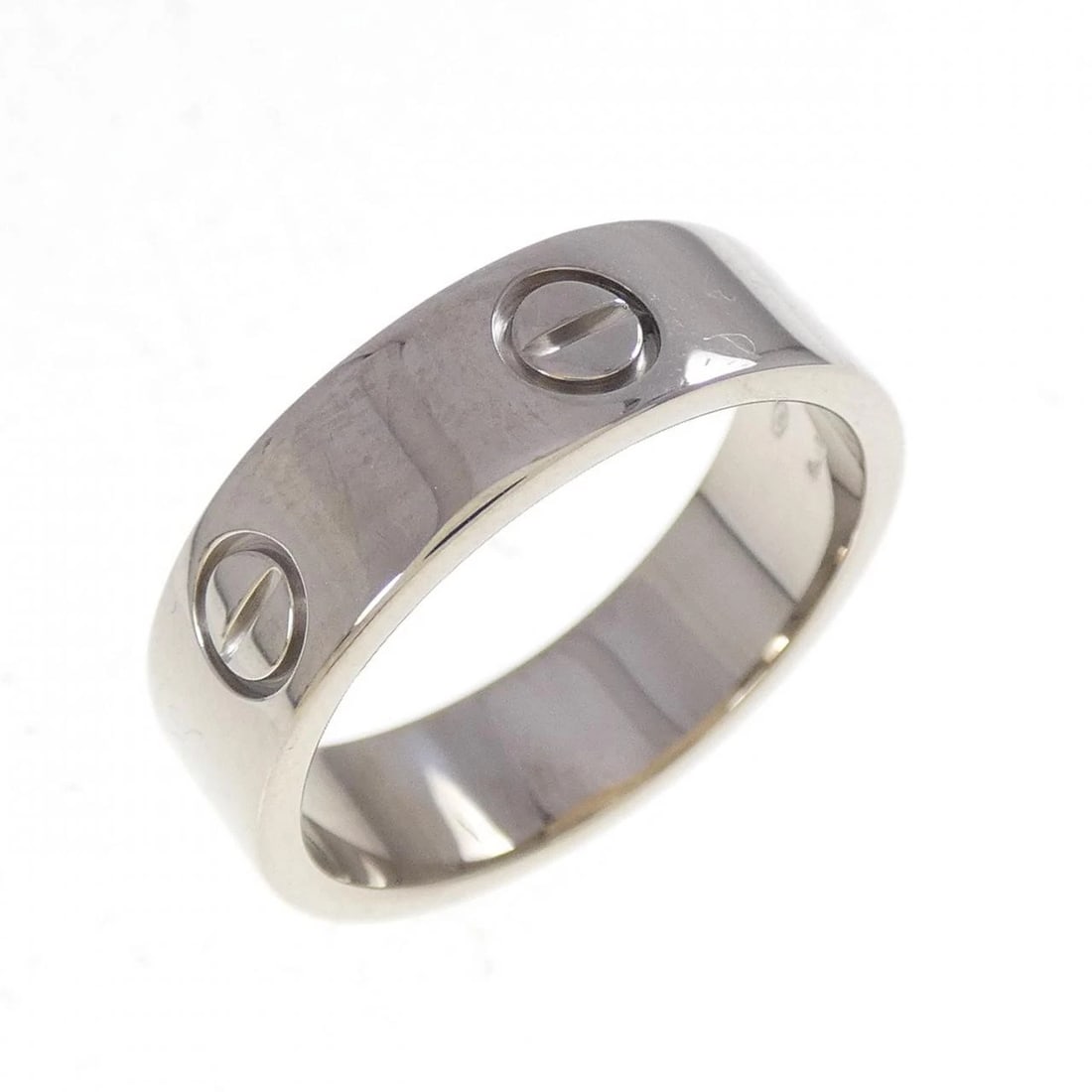 CARTIER LOVE RING: Cartier Love Ring Brand: CARTIER Type/Style: Cartier Ring Material: 750 white gold, Color: White Gold Size: US8 1/2(58) Accessories: None Accessories Notice: When purchasing pre-owned goods, please