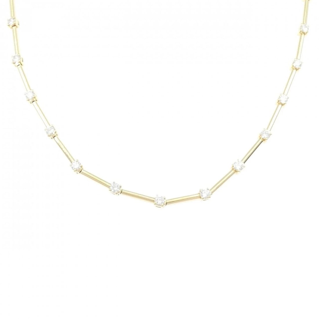 TASAKI DIAMOND NECKLACE: TASAKI Diamond Necklace Brand: TASAKI Type/Style: Tasaki Necklace Material: K18 yellow gold, Main Stone/Creation Natural Color: Yellow gold Size: 42cm Actual Size Motif maximum width approx.: 2.7mm Ch