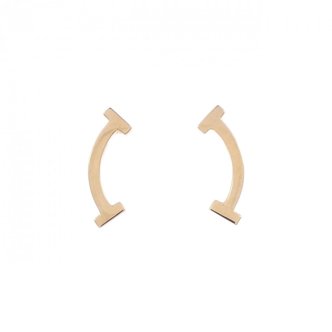 TIFFANY T SMILE EARRINGS: Tiffany T Smile Earrings Brand: Tiffany Type/Style: Earrings Material: 750 Pink Gold, Color: Pink Gold Size: ActualSize HxW: 13.2mmx4.4mm Accessories: None Accessories Notice: When purchasing