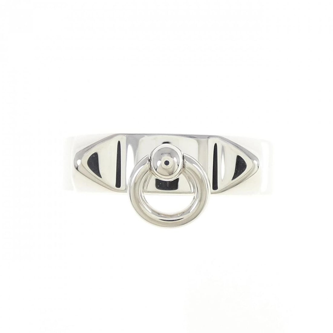 HERMES COLLIER DE CHIEN RING: Hermes Collier de Chien Ring Brand: HERMES Type/Style: Hermes Ring Material: 925Silver, Color: Silver Size: US7(54) Accessories: None Accessories Notice: When purchasing pre-owned goods, p