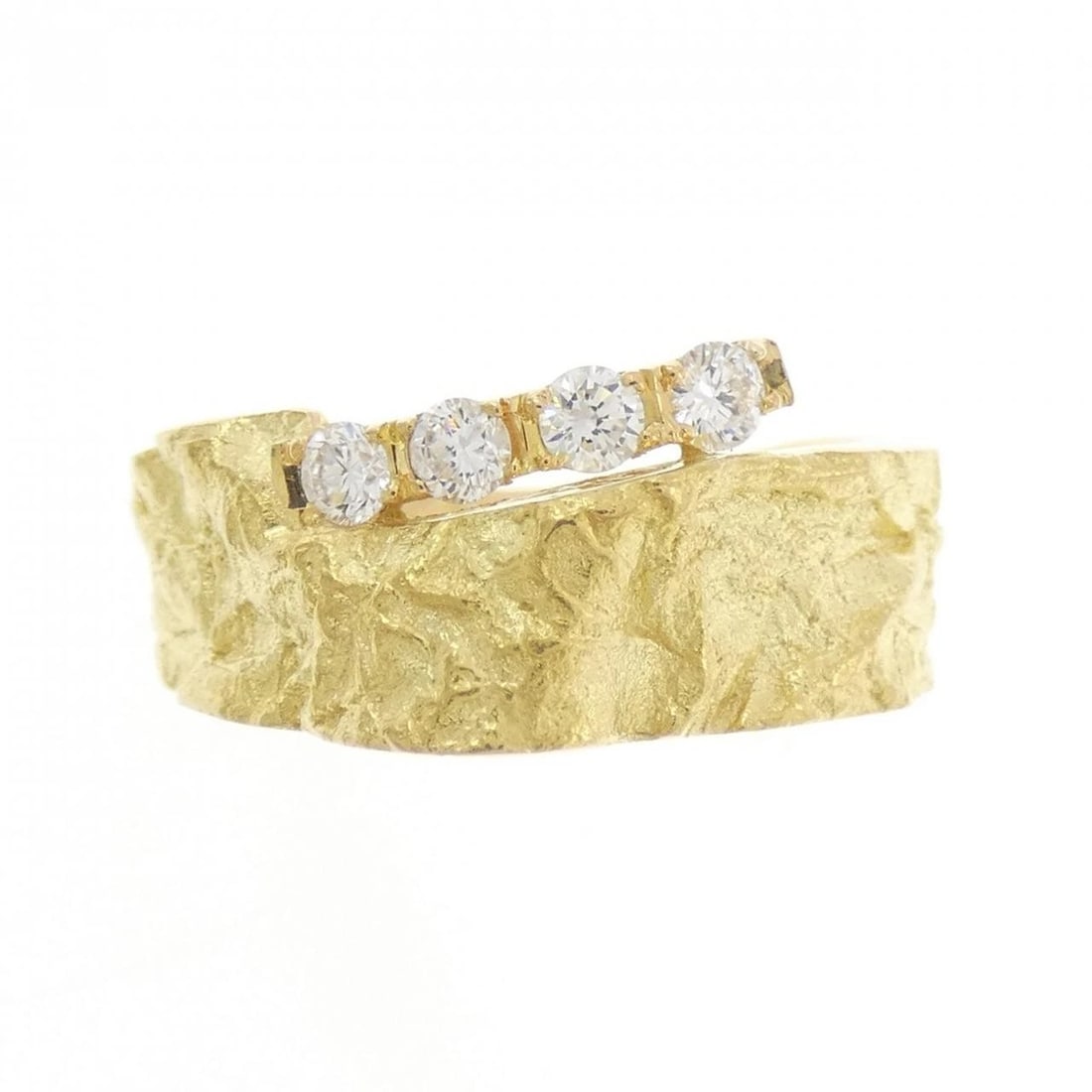 K18YG DIAMOND RING: K18YG Diamond Ring Brand: Unbranded Type/Style: Diamond Ring Material: K18YG, Main Stone/Creation Natural Color: Yellow Gold Size: US 6 3/4 Accessories: None Accessories Notice: When purchasing