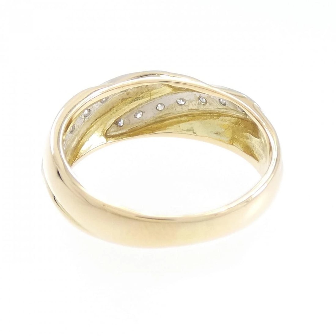 K18YG/PT850 DIAMOND RING - 3