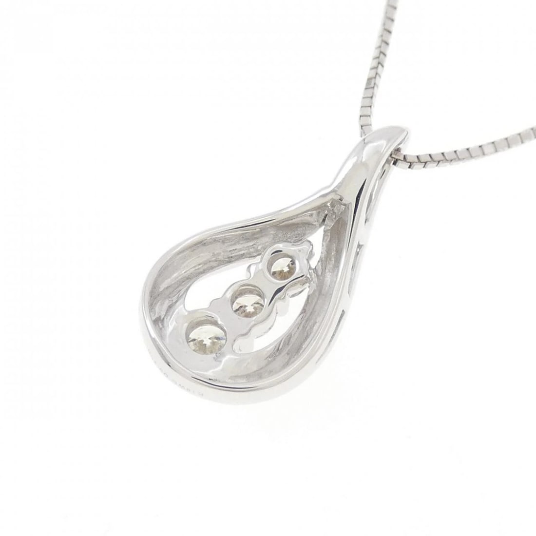K18WG DIAMOND NECKLACE - 4