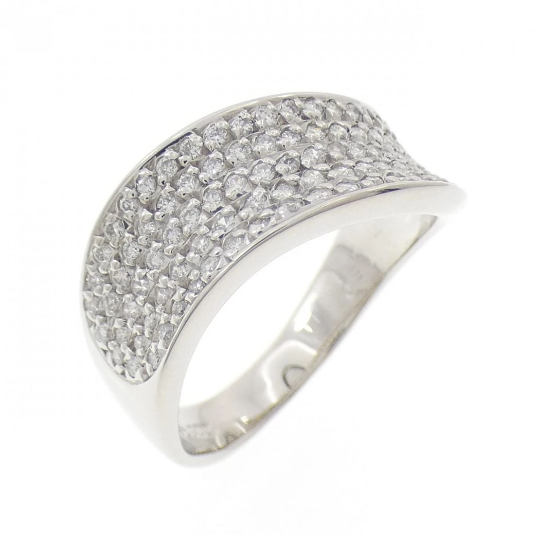PT900 PAVE DIAMOND RING: PT900 Pave Diamond Ring Brand: Unbranded Type/Style: Diamond Ring Material: Platinum900, Main Stone/Creation Natural Color: Platinum Size: US 7 1/4 Accessories: None Accessories Notice: When
