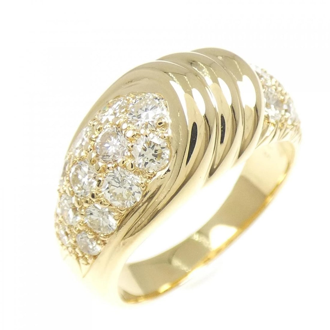 K18YG/K18WG DIAMOND RING: K18YG/K18WG Diamond Ring Brand: Unbranded Type/Style: Diamond Ring Material: K18YG/K18WG, Main Stone/Creation Natural Color: YG,WG Size: US 6 1/2 Accessories: None Accessories Notice: When