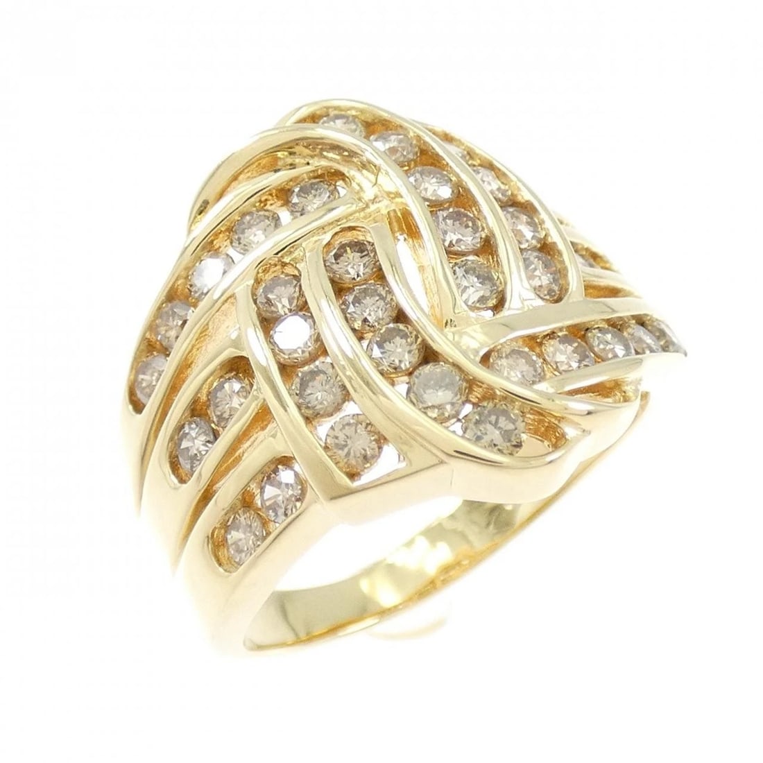 K18YG DIAMOND RING: K18YG Diamond Ring Brand: Unbranded Type/Style: Diamond Ring Material: K18YG, Main Stone/Creation Natural Color: Yellow Gold Size: US 5 3/4 Accessories: None Accessories Notice: When purchasing