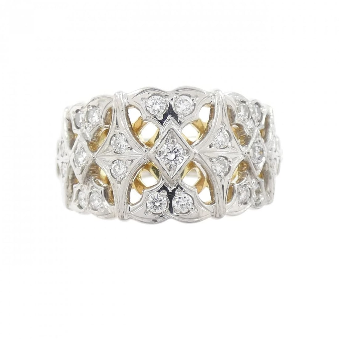 PT900/K18YG DIAMOND RING - 2