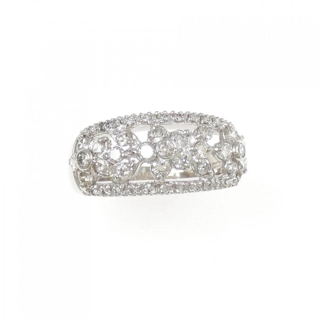 PT900 FLOWER DIAMOND RING - 2