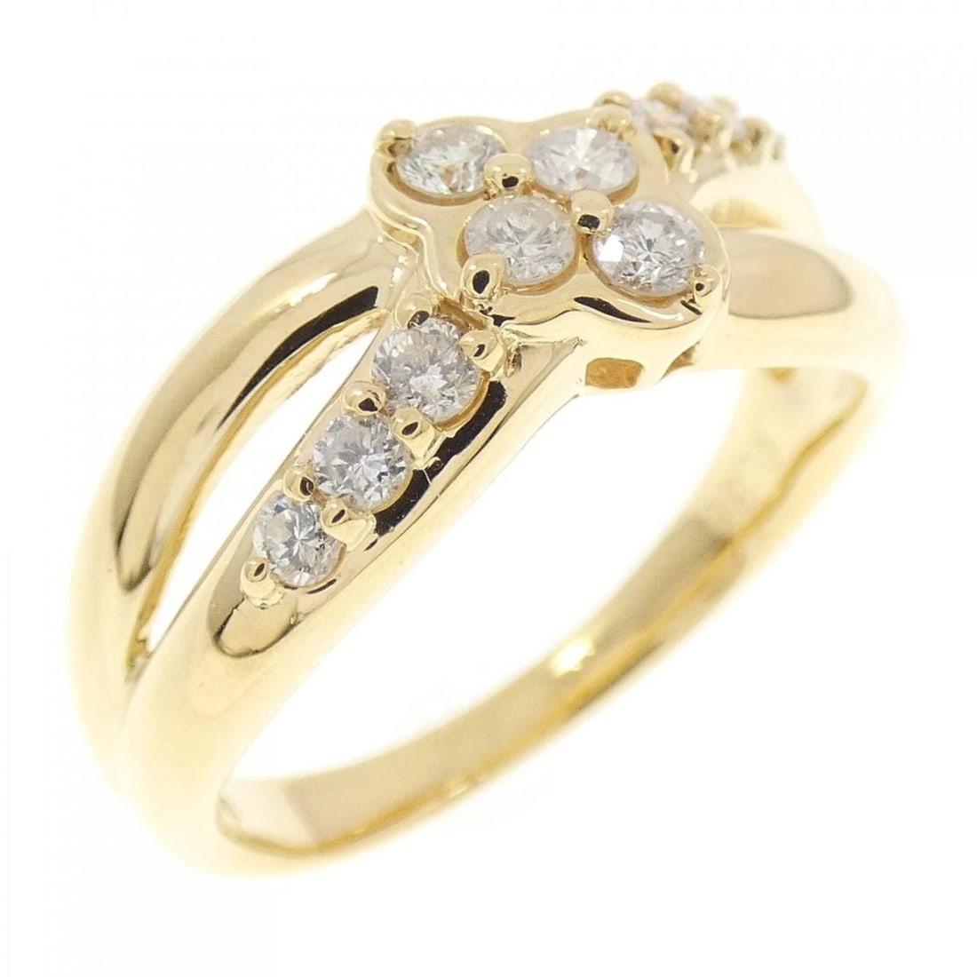 K18YG DIAMOND RING: K18YG Diamond Ring Brand: Unbranded Type/Style: Diamond Ring Material: 18K Yellow Gold, Main Stone/Creation Natural Color: Yellow Gold Size: US 5 3/4 Accessories: None Accessories Notice: