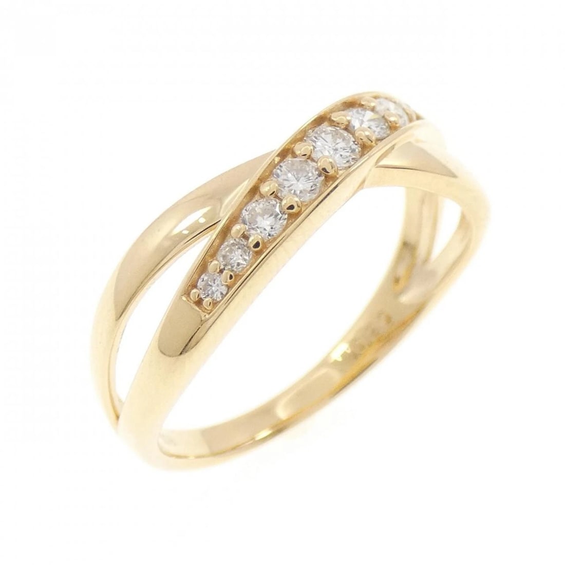 K18YG DIAMOND RING: K18YG Diamond Ring Brand: Unbranded Type/Style: Diamond Ring Material: 18K Yellow Gold, Main Stone/Creation Natural Color: Yellow Gold Size: US 6 1/4 Accessories: None Accessories Notice: When