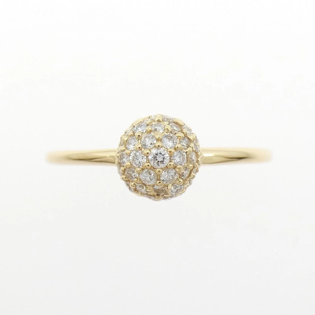 K18YG PAVE DIAMOND RING - 2