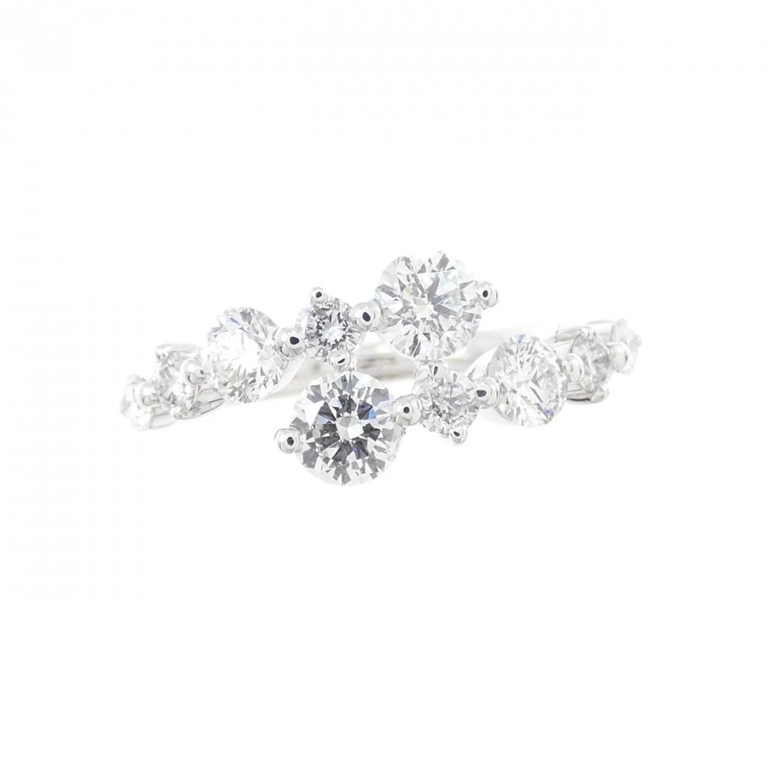 K18WG DIAMOND RING - 2