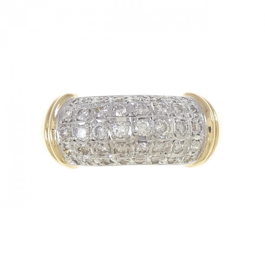 K18YG/PT900 DIAMOND RING - 2