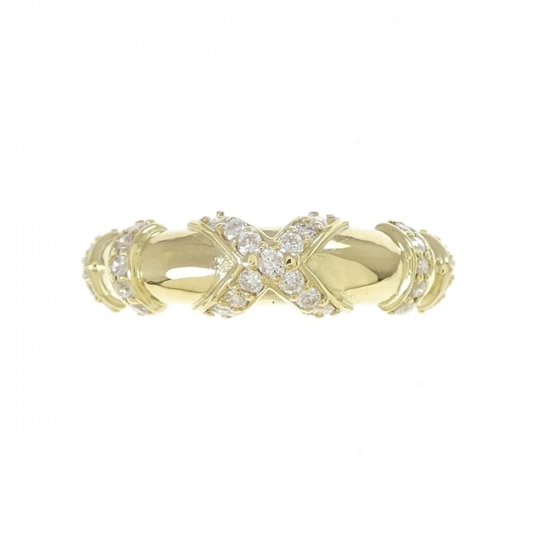 K18YG DIAMOND RING: K18YG Diamond Ring Brand: Unbranded Type/Style: Diamond Ring Material: K18YG, Main Stone/Creation Natural Color: YG Size: US 5 1/4 Accessories: None Accessories Notice: When purchasing pre-owned
