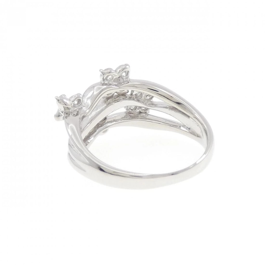 PT900 FLOWER DIAMOND RING - 2
