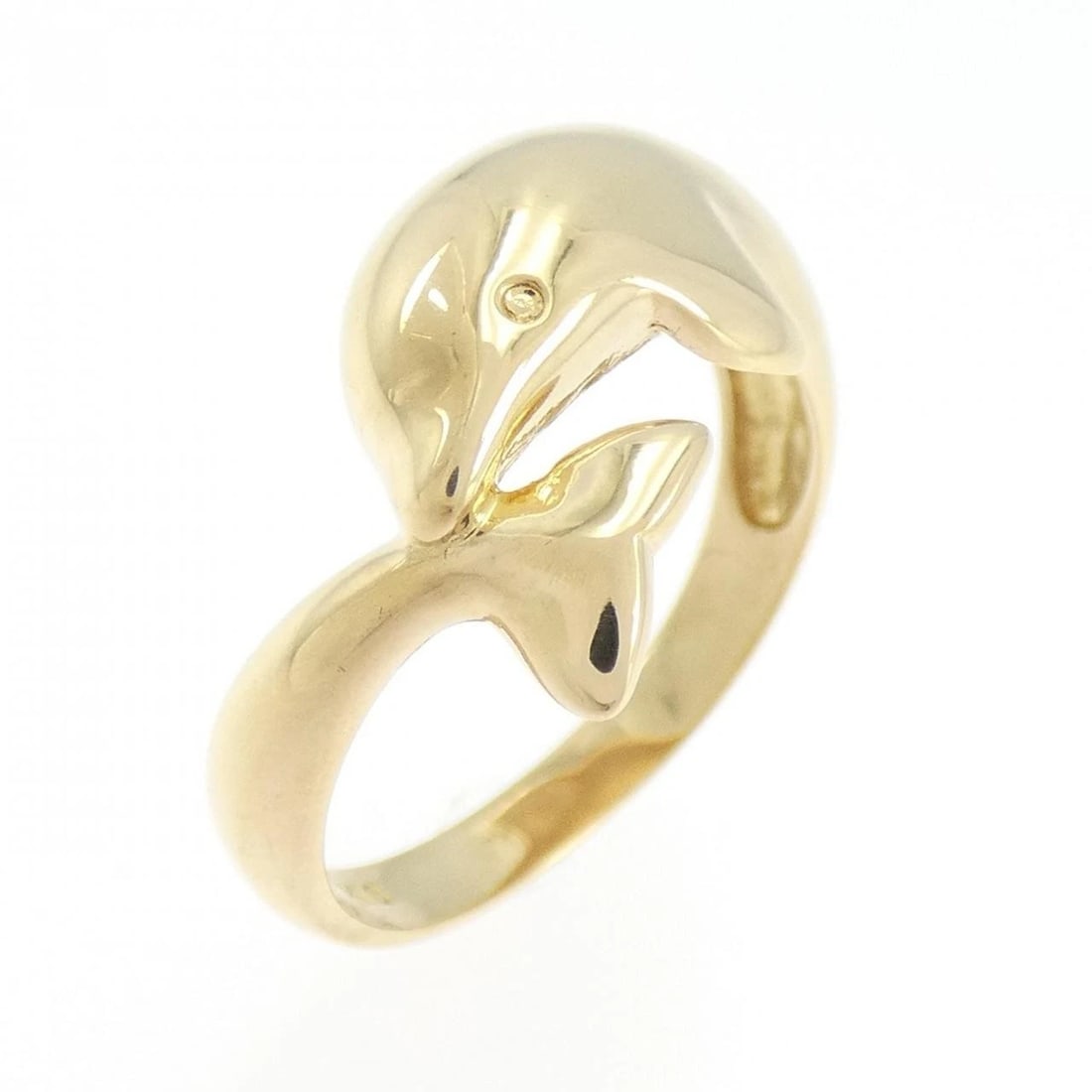 K18YG DOLPHIN RING: K18YG Dolphin Ring Brand: Unbranded Type/Style: Ring Material: K18YG, Color: Yellow Gold Size: US 6 Accessories: None Accessories Notice: When purchasing pre-owned goods, please refer to the photos