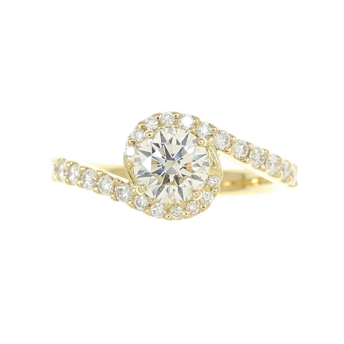 K18YG DIAMOND RING: K18YG Diamond Ring Brand: Unbranded Type/Style: Ring Material: 18KYG, Main Stone/Creation Natural Color: Yellow gold Size: US 5 3/4 Accessories: None Accessories Notice: When purchasing pre-owned