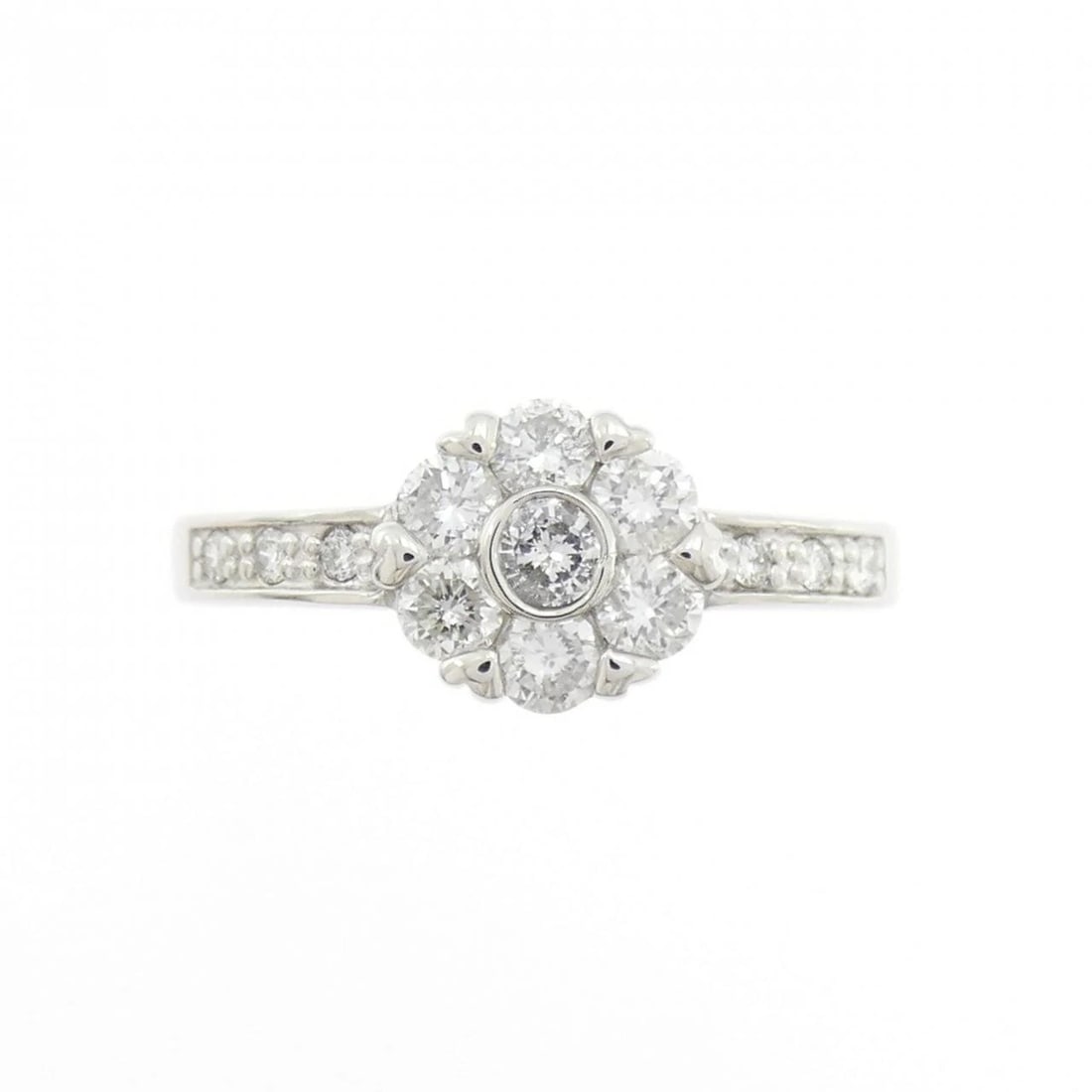 PT900 FLOWER DIAMOND RING - 2
