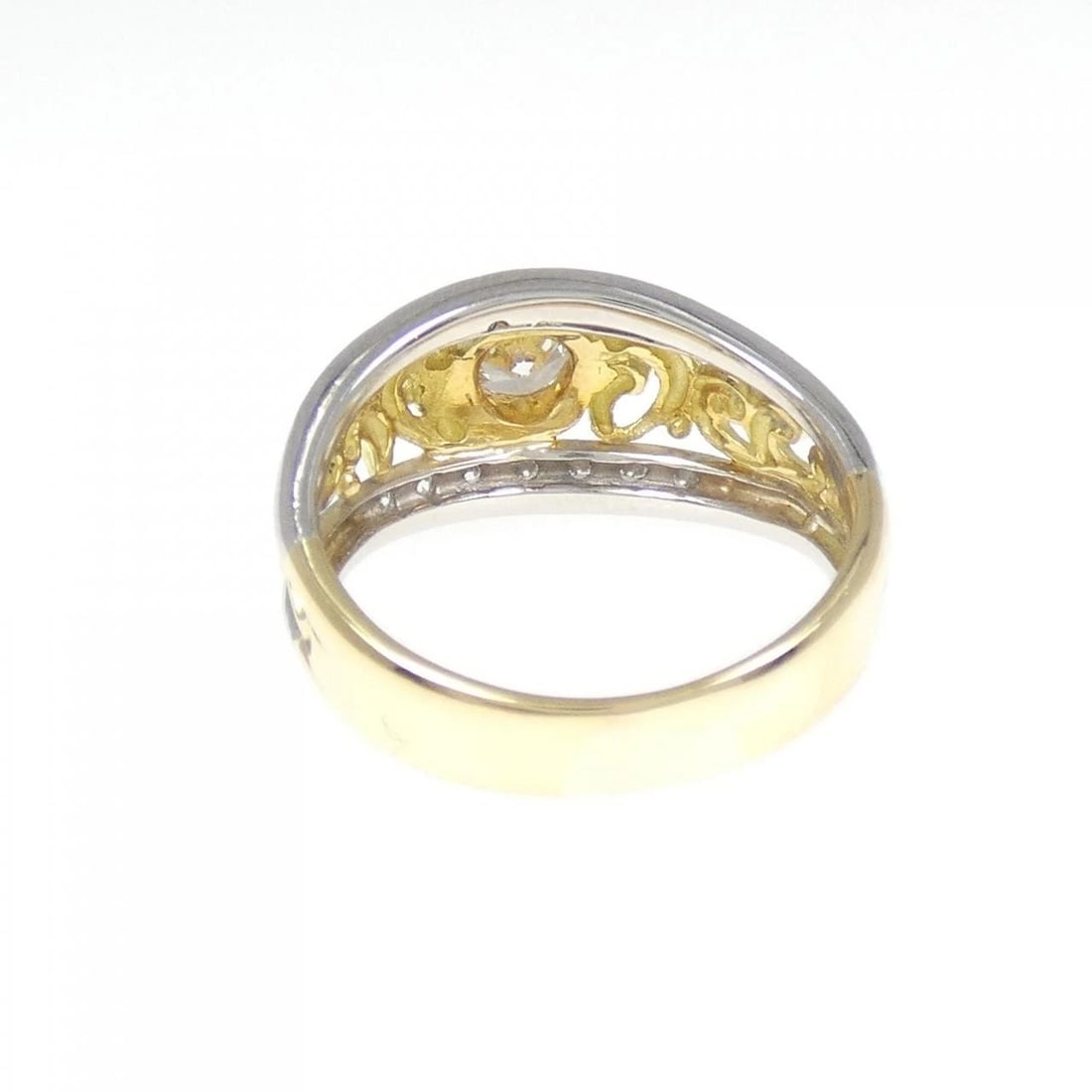 K18YG/PT DIAMOND RING - 3