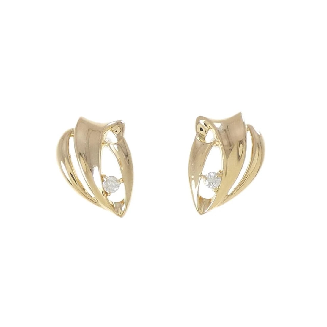 K18YG DIAMOND PIERCE: K18YG Diamond Pierce Brand: Unbranded Type/Style: Diamond Pierce/Earring Material: K18YG, Main Stone/Creation NATURAL Color: YELLOW GOLD Size: Actual Size Approx. height x width: 15.9mm x 11.1mm