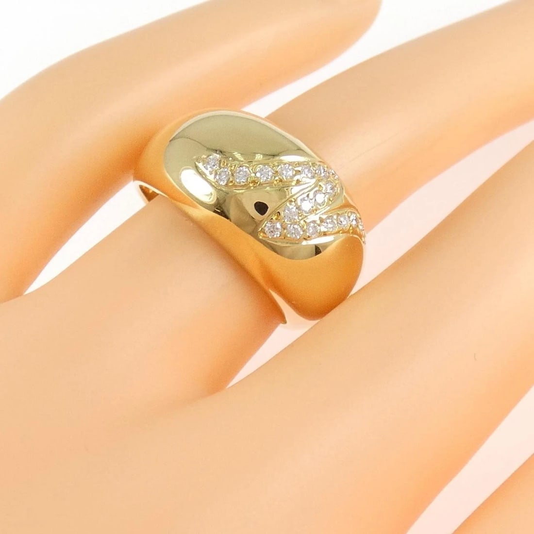750YG INITIAL N DIAMOND RING - 3