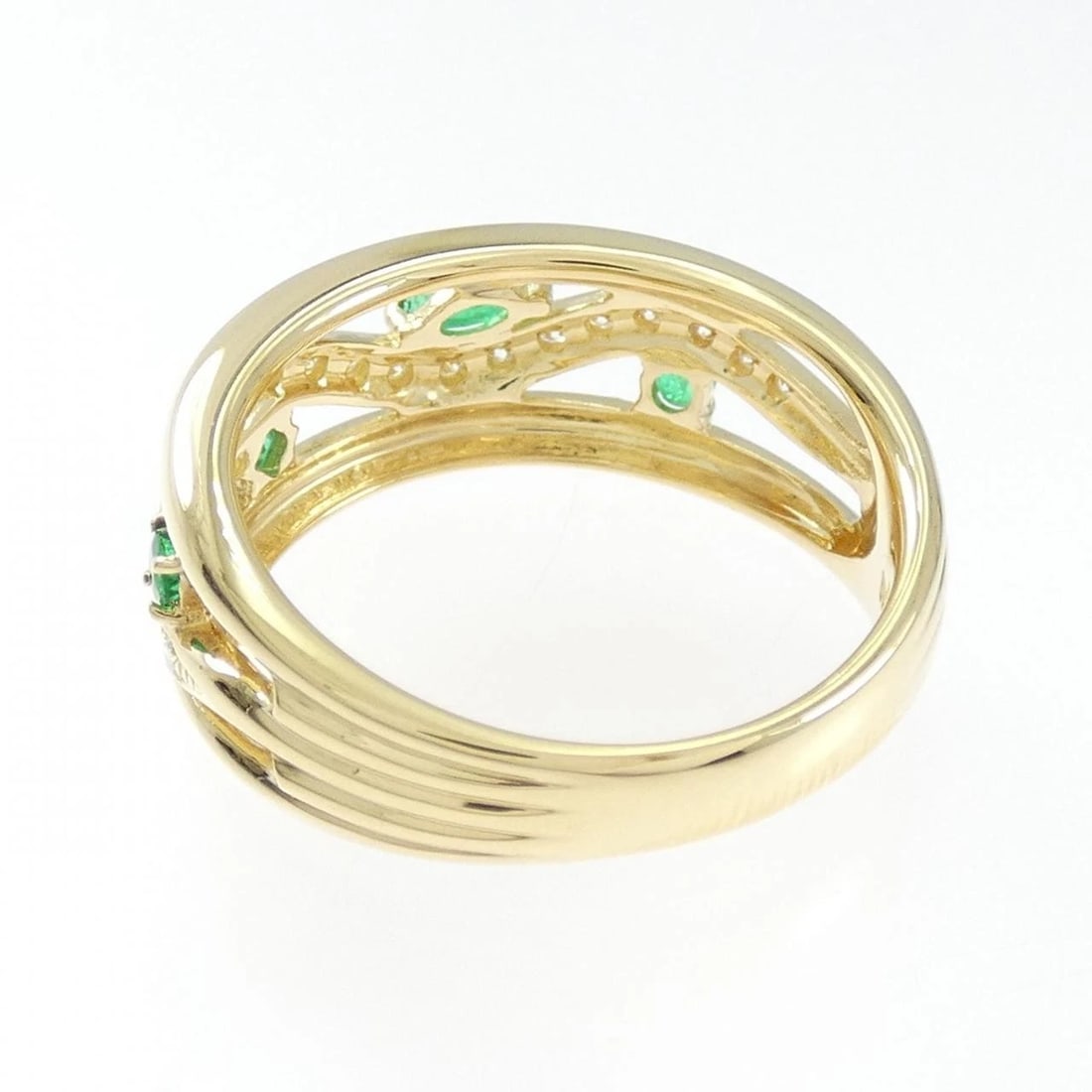 18K YELLOW GOLD EMERALD RING - 3