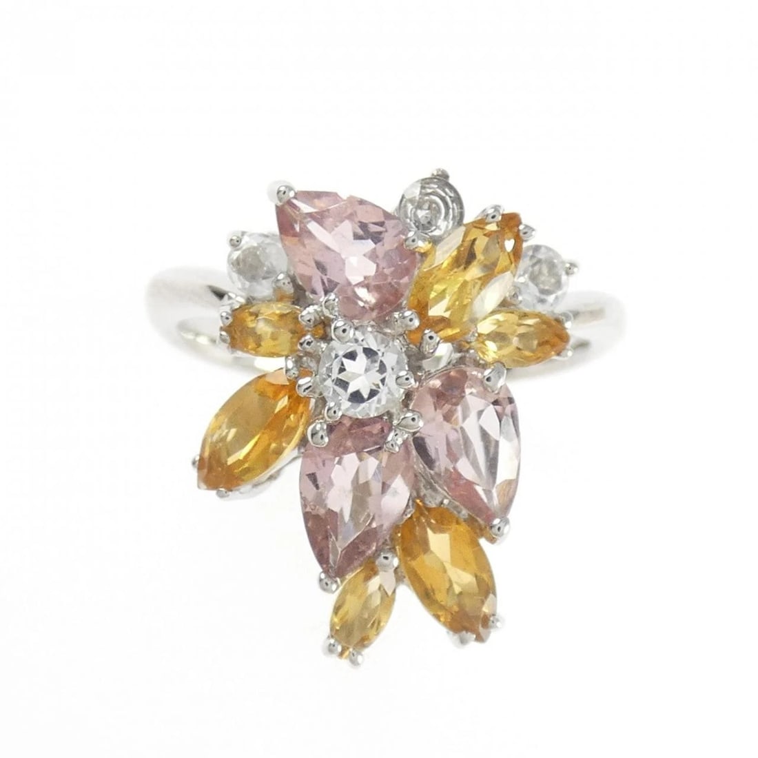 K18WG COLOR STONE RING - 2