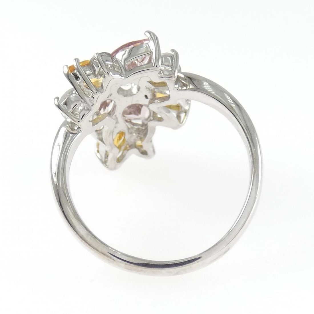 K18WG COLOR STONE RING - 3
