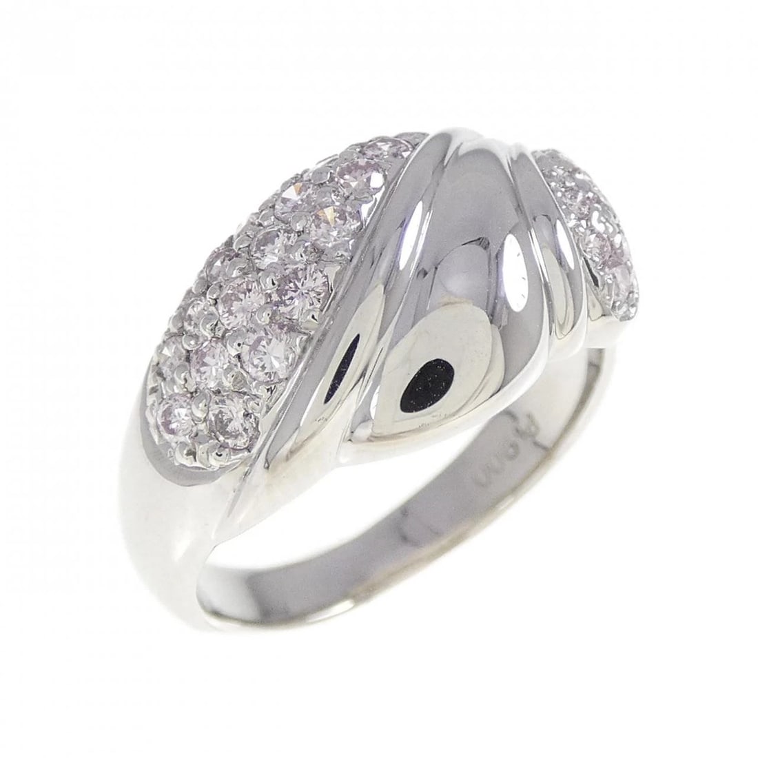 PT900 PINK DIAMOND RING: PT900 Pink Diamond Ring Brand: Unbranded Type/Style: Pink Diamond Ring Material: Platinum900, Main Stone/Creation Natural Color: Platinum Size: US 5 1/4 Accessories: None Accessories Notice: When