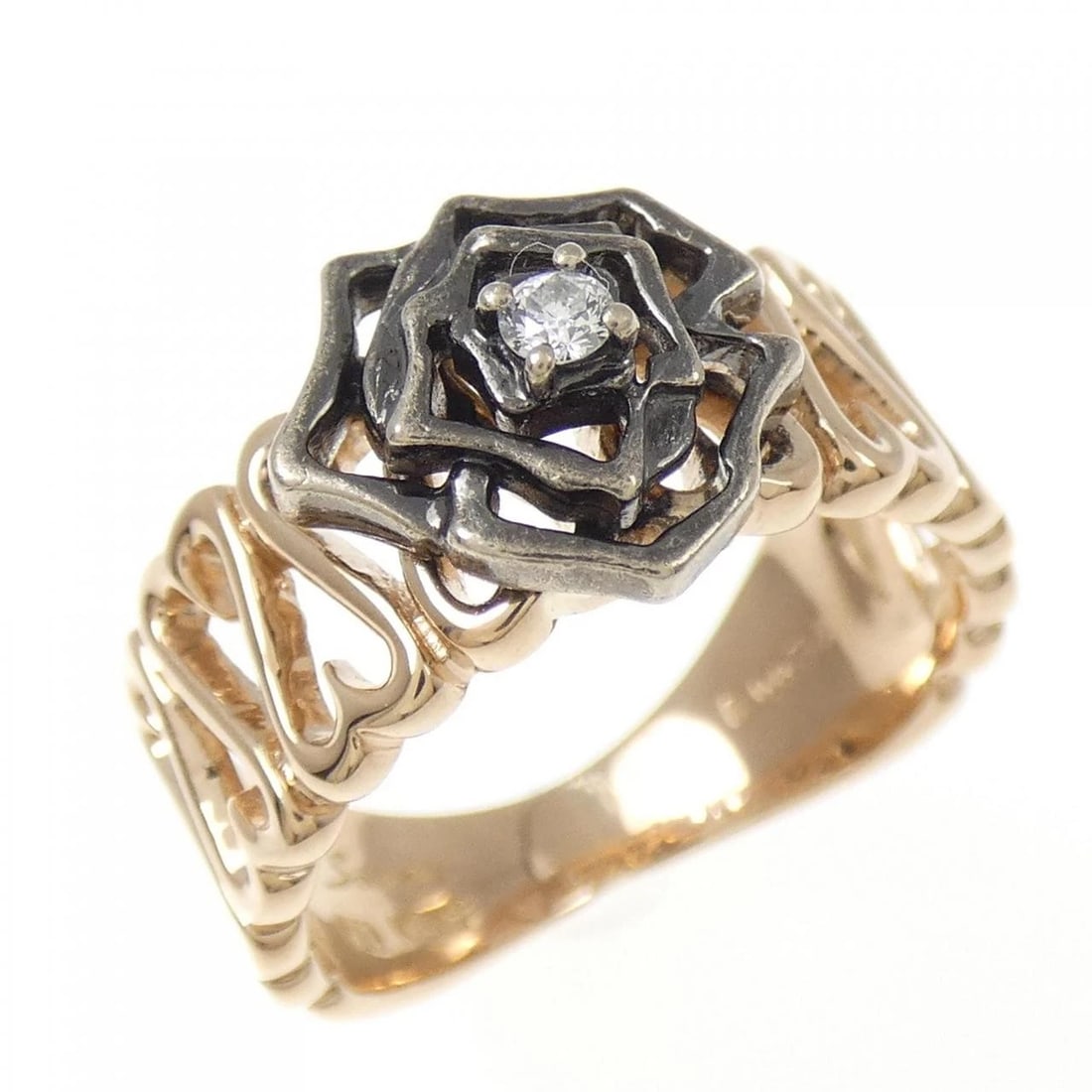 K18PG/K18BG DIAMOND RING: K18PG/K18BG Diamond Ring Brand: Unbranded Type/Style: Diamond Ring Material: K18PG/K18BG, Main Stone/Creation Natural Color: PG,BG Size: US 4 3/4 Accessories: None Accessories Notice: When purchasing