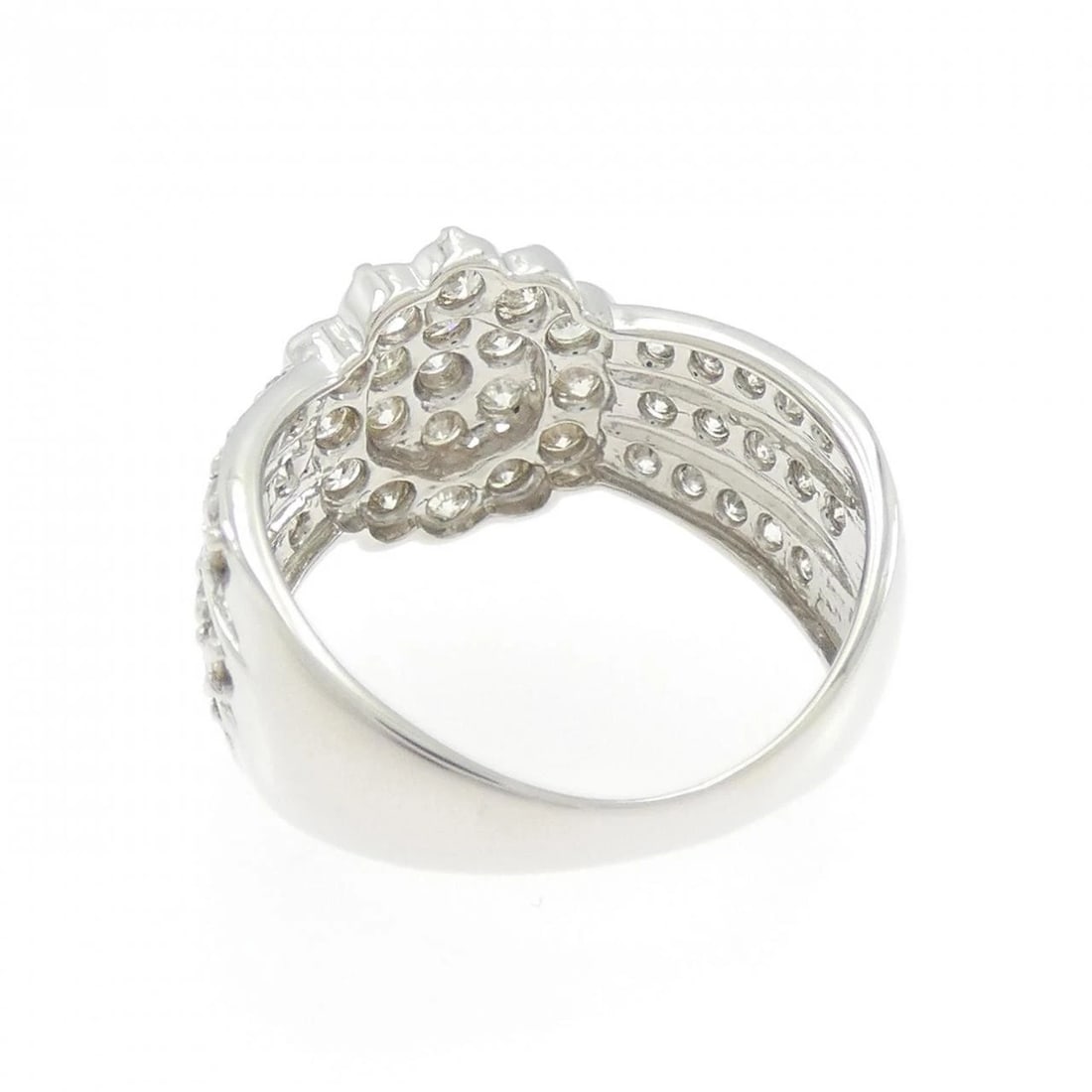 PT900 FLOWER DIAMOND RING - 3