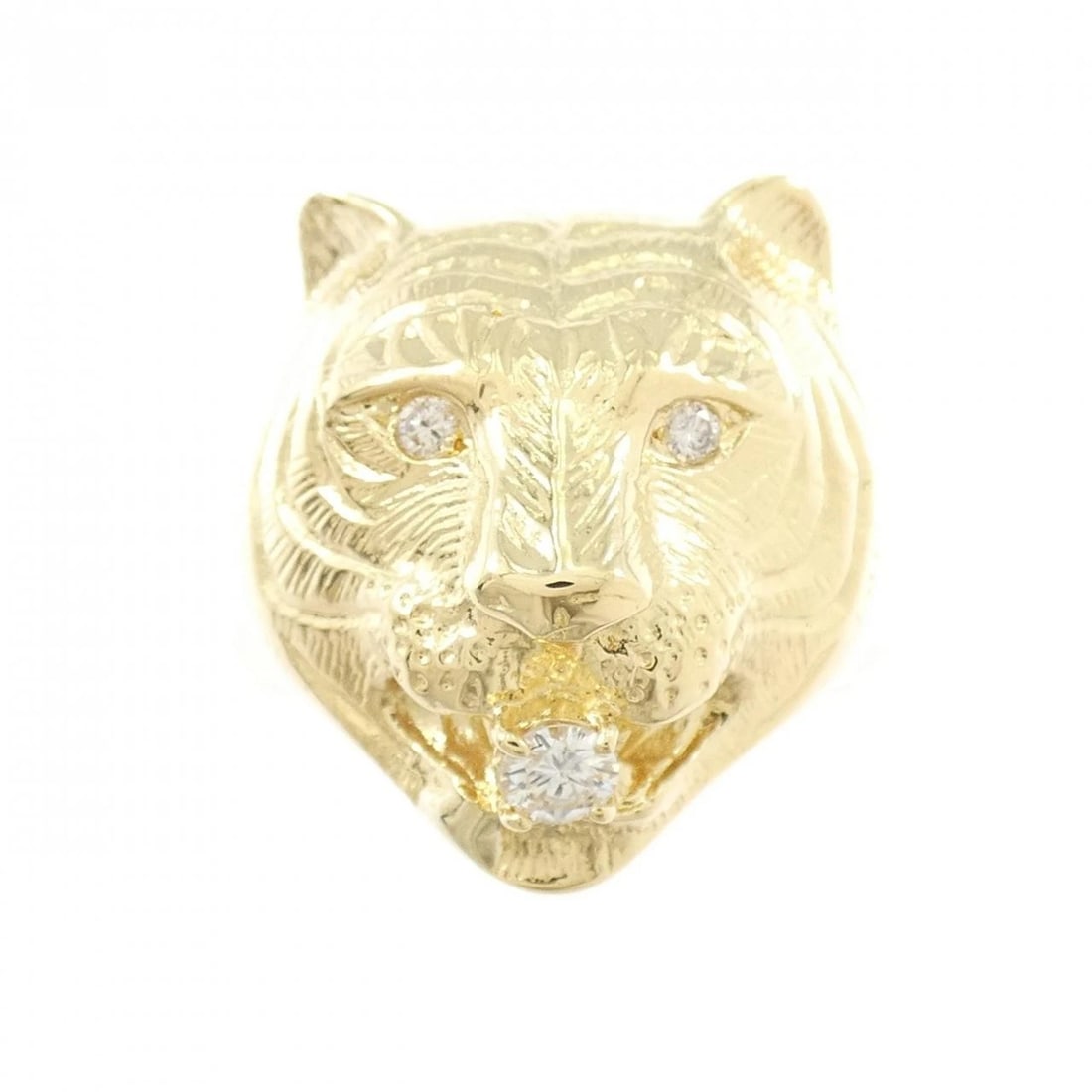 K18YG TIGER DIAMOND RING - 2