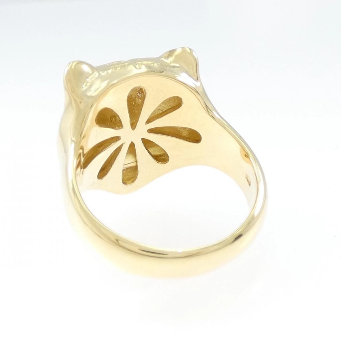 K18YG TIGER DIAMOND RING - 3
