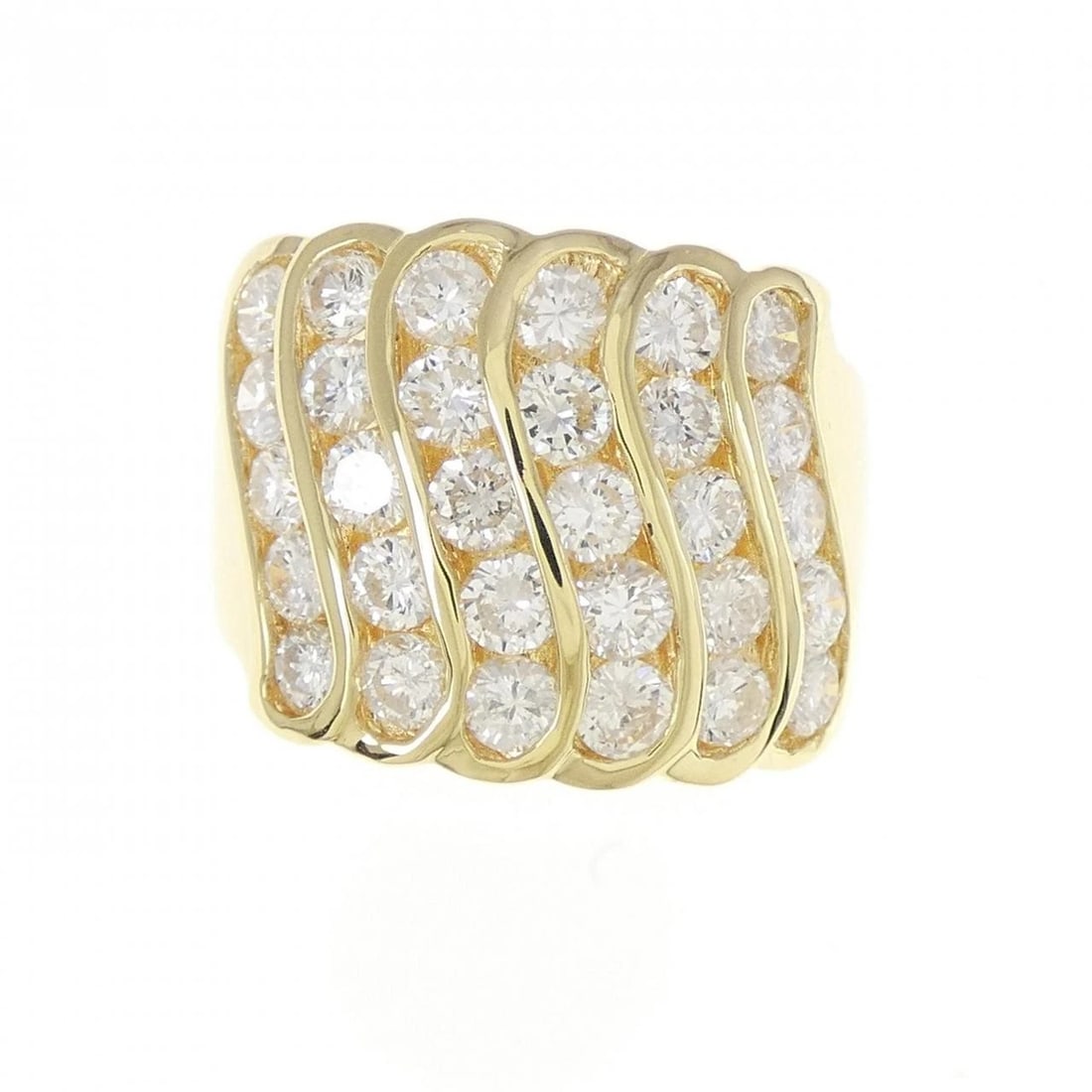 K18YG DIAMOND RING: K18YG Diamond Ring Brand: Unbranded Type/Style: Diamond Ring Material: 18KYG, Main Stone/Creation Natural Color: Yellow gold Size: US 6 3/4 Accessories: None Accessories Notice: When purch