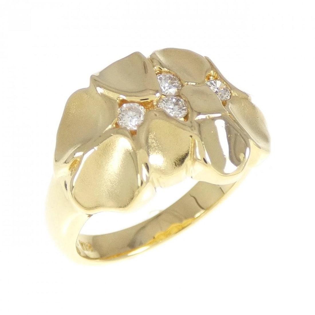K18YG DIAMOND RING: K18YG Diamond Ring Brand: Unbranded Type/Style: Diamond ring Material: K18YG, Main Stone/Creation NATURAL Color: YELLOW GOLD Size: US 5 1/2 Accessories: None Accessories Notice: When purchasing