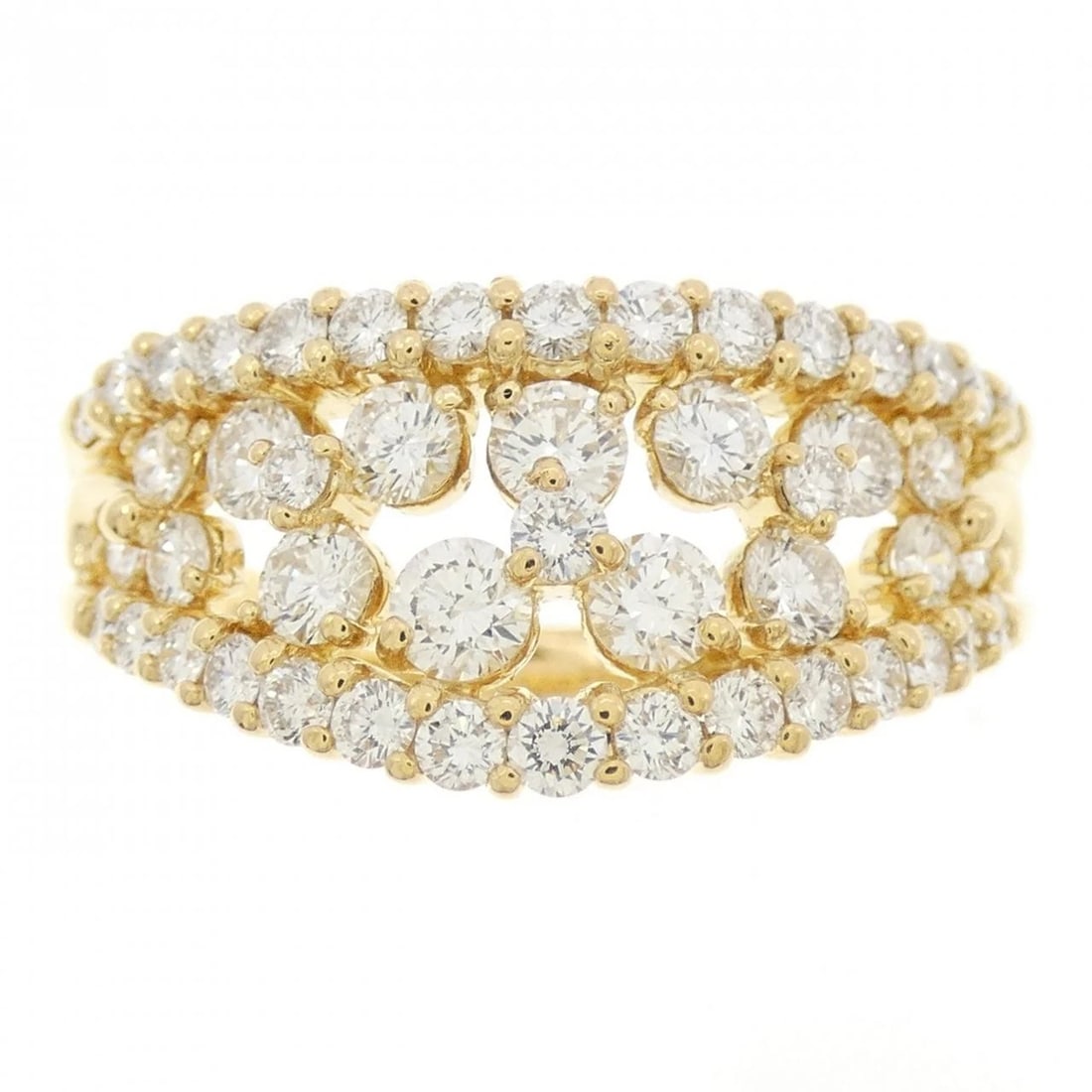 K18YG DIAMOND RING - 2