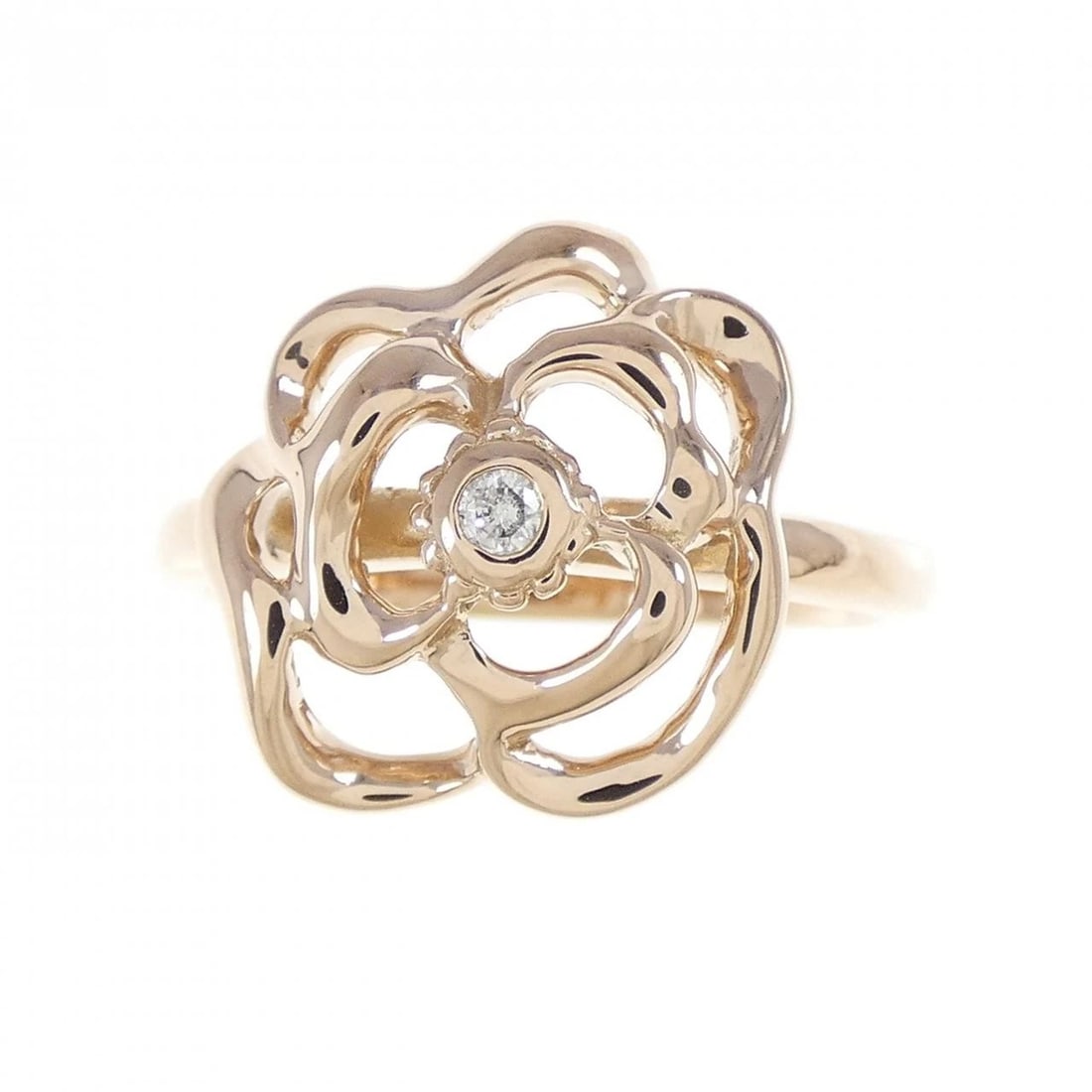 K18PG ROSE DIAMOND RING: K18PG Rose Diamond Ring Brand: Unbranded Type/Style: Diamond Ring Material: 18k Pink Gold, Main Stone/Creation Natural Color: Pink Gold Size: US 6 1/2 Accessories: None Accessories Notice: When
