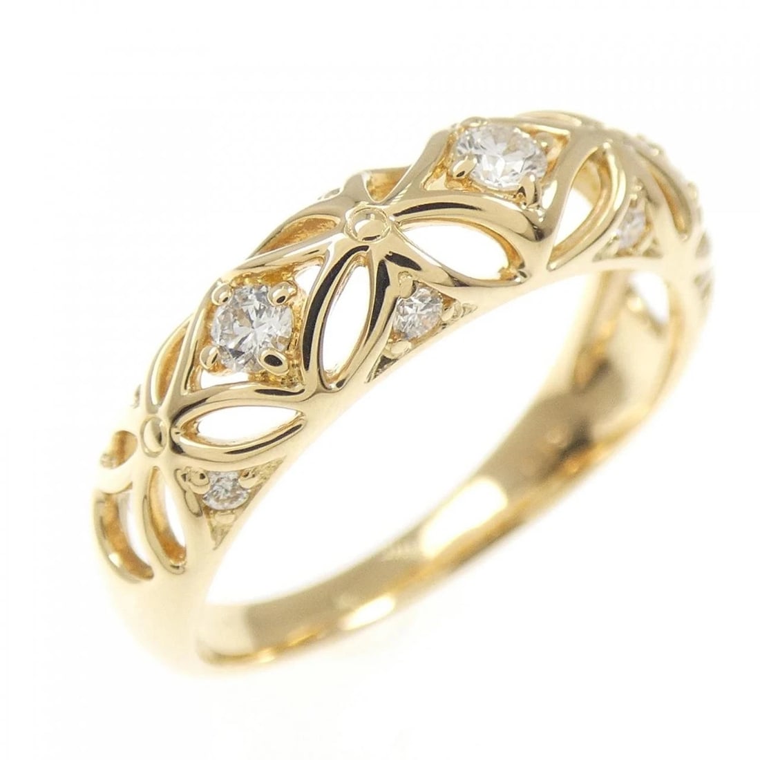 K18YG DIAMOND RING: K18YG Diamond Ring Brand: Unbranded Type/Style: Diamond Ring Material: K18YG, Main Stone/Creation Natural Color: Yellow Gold Size: US 6 Accessories: None Accessories Notice: When purchasing pre-owned
