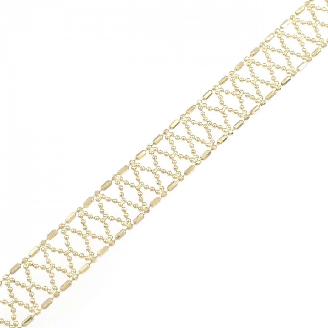 K18YG BRACELET: K18YG bracelet Brand: Unbranded Type/Style: bracelet Material: K18YG, Color: YELLOW GOLD Size: 18cmActual Size Max width approx: 9.0mm Accessories: None Accessories Notice: When purchasing pre-owned