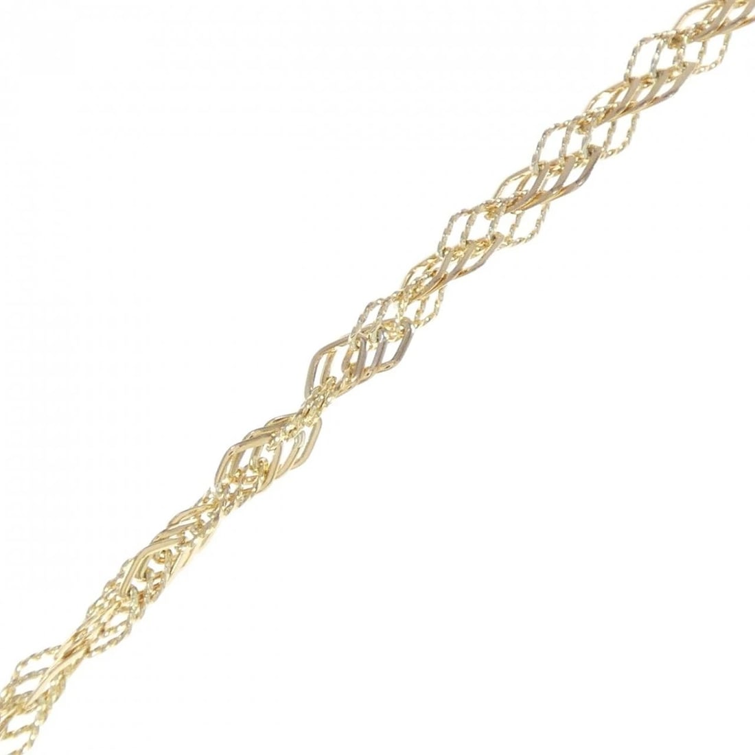 K18YG BRACELET: K18YG bracelet Brand: Unbranded Type/Style: bracelet Material: 18K Yellow Gold, Color: Yellow Gold Size: Actual Size Max width approx: 3.8mm Size 18.5cm Accessories: None Accessories Notice: When