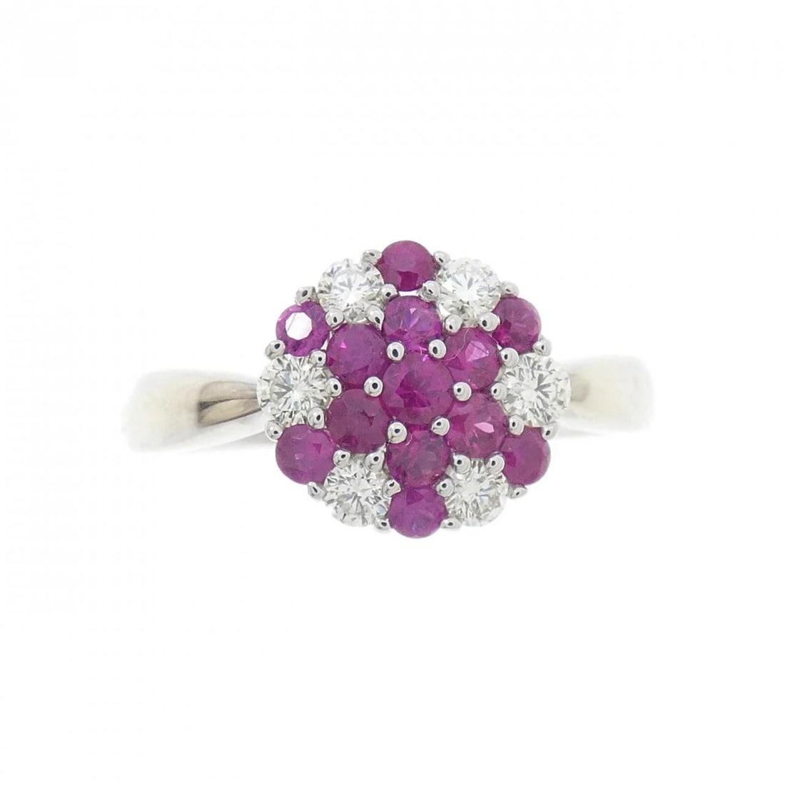 K18WG RUBY RING - 2