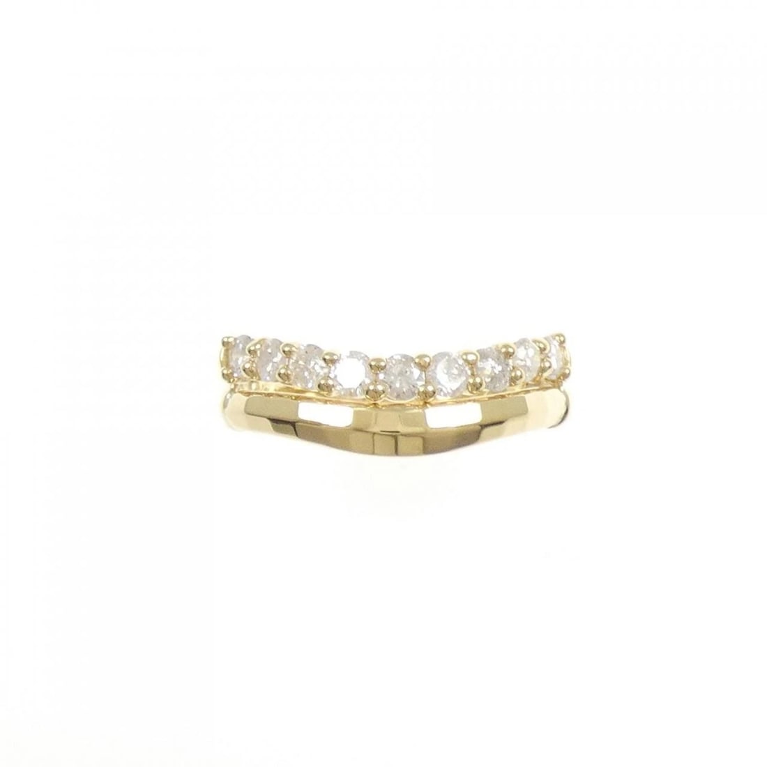 K18YG DIAMOND RING: K18YG Diamond Ring Brand: Unbranded Type/Style: Diamond Ring Material: K18YG, Main Stone/Creation Natural Color: Yellow Gold Size: US 6 1/2 Accessories: None Accessories Notice: When purchasing