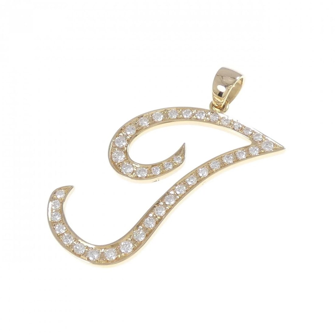 K18YG DIAMOND PENDANT: K18YG Diamond Pendant Brand: Unbranded Type/Style: Diamond Pendant/Brooch Material: 18K Yellow Gold, Main Stone/Creation Natural Color: Yellow Gold Size: Actual Size Approx. length x width: 43.9mm x 2