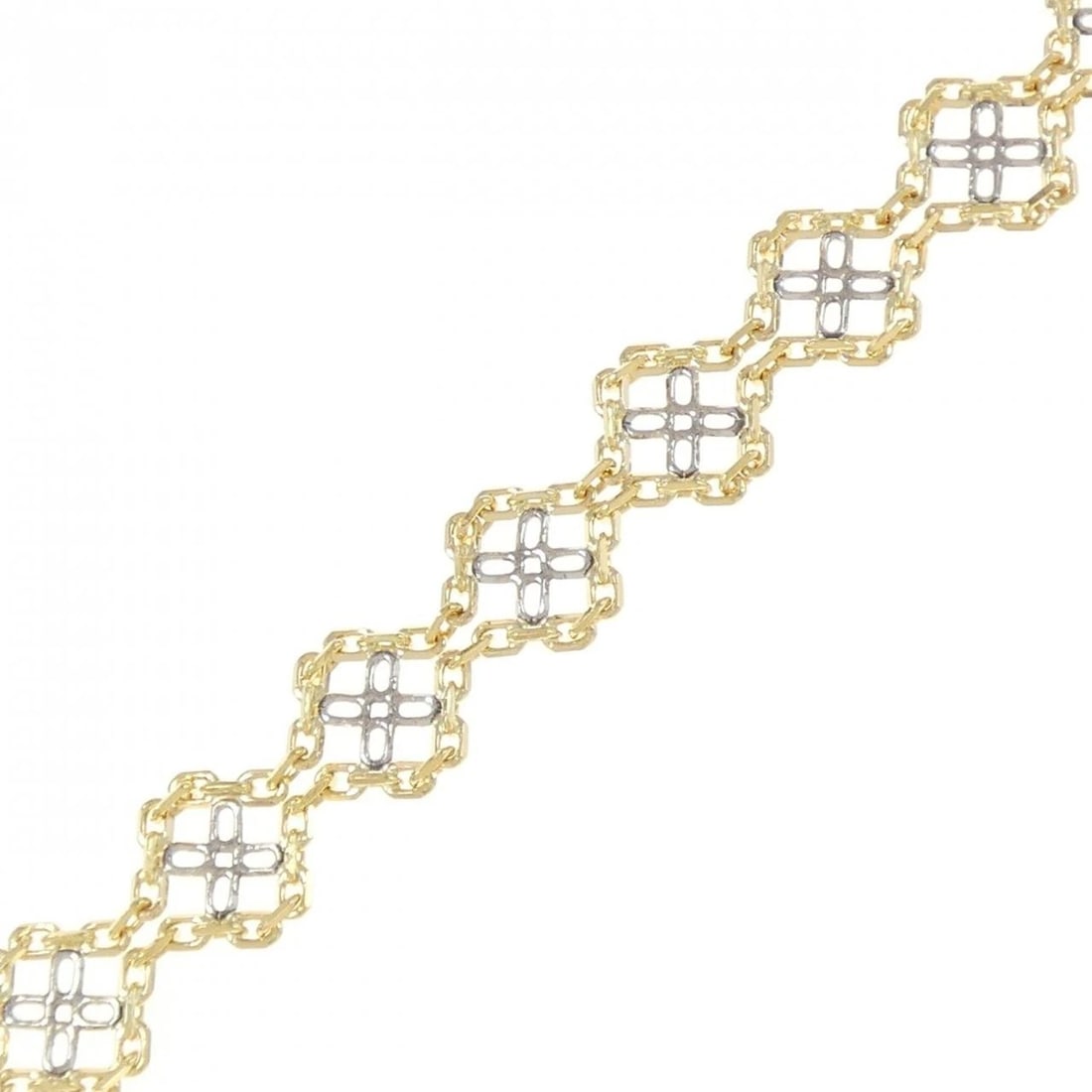 K18YG/PT850 BRACELET: K18YG/PT850 bracelet Brand: Unbranded Type/Style: bracelet Material: 18K Yellow GoldPT850, Color: Yellow GoldPlatinum Size: Actual Size Max width approx: 11.8mmSize 19.5cm Accessories: None